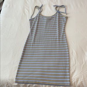 Tie Strap Forever21 Striped Dress